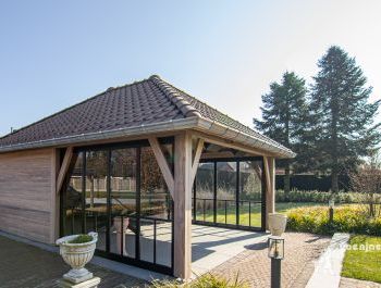 Houten bijgebouwen poolhouse seniorenwoning